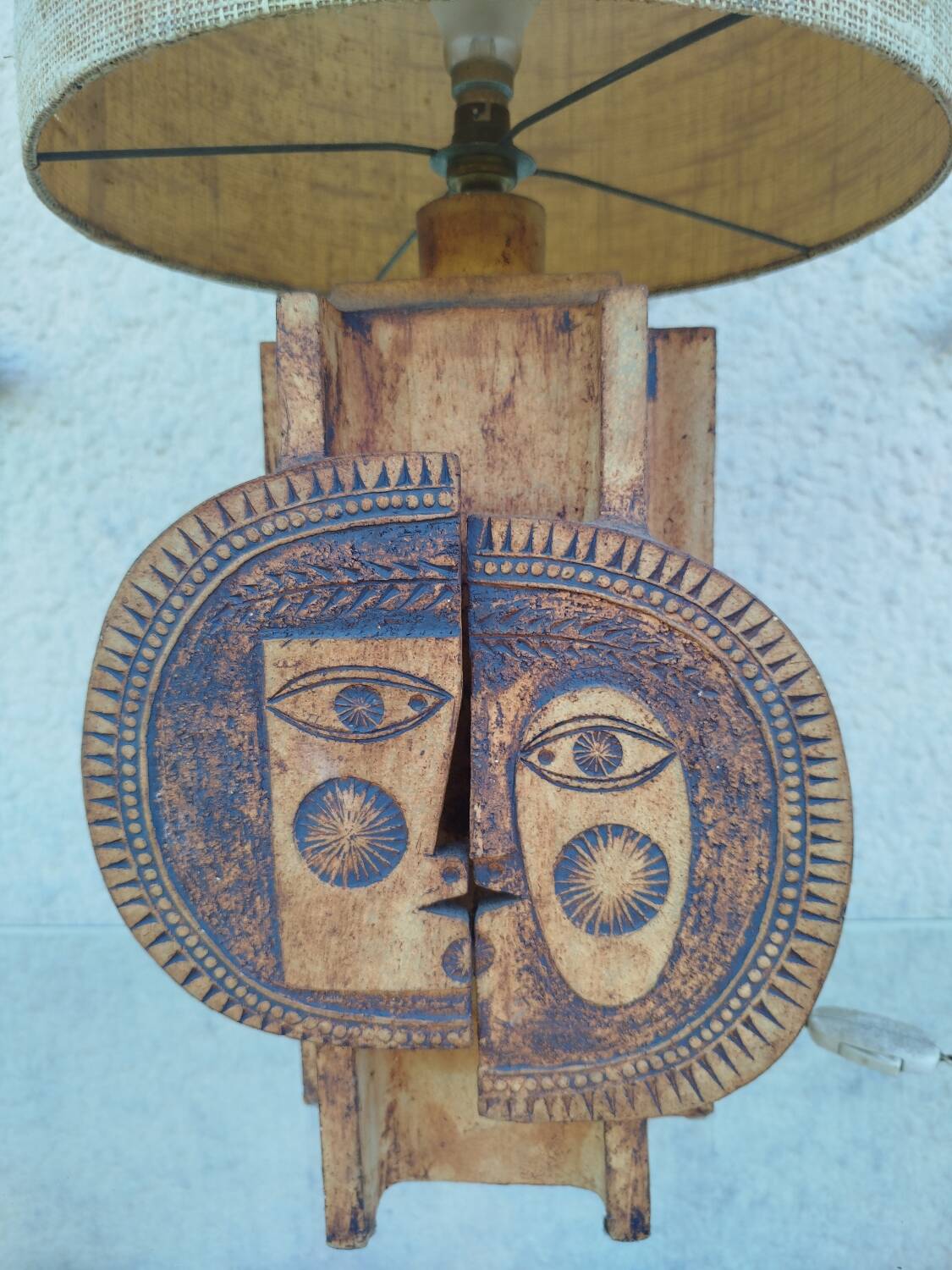 Ceramic lamp R. CAPRON & J. DERVAL Vallauris