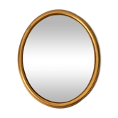 Curved mirror witch's eye in gilded wood