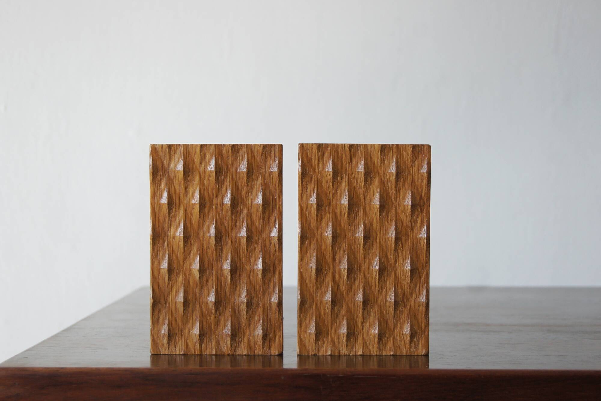 Mid-Century Wooden Bookends, 1960s, Set of 2