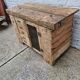 Old established a door and five drawers raw wood