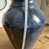 Thick blue ceramic vase
