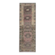 Vintage Turkish Oushak Handmade Wool Cotton Purple Runner Rug 80x260
