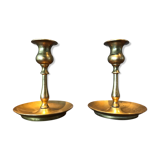 Pair of brass candlesticks