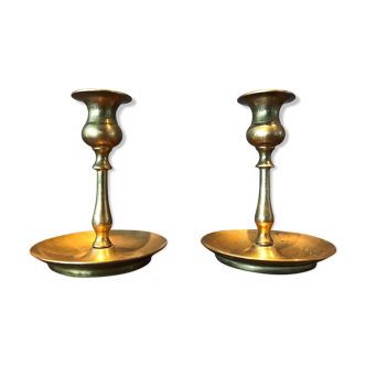 Pair of brass candlesticks
