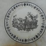 Lot of 5 earthenware plates of Montreau