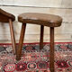 Pair of vintage brutalist tripod stools 50/60