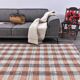 190x290 cm organic wool made kilim , orange blue wool kilim, kilim stripe