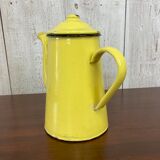 Yellow enamelled coffee maker