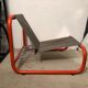 Tubular metal armchair and canvas, 1970
