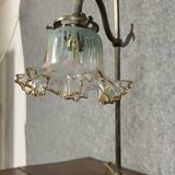 1900s desk lamp in silver-plated bronze and metal