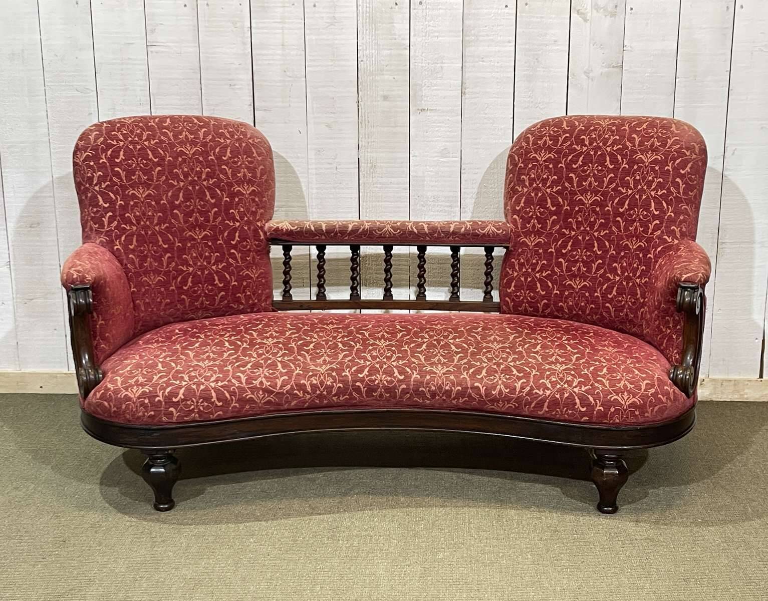 19th century English mahogany bench