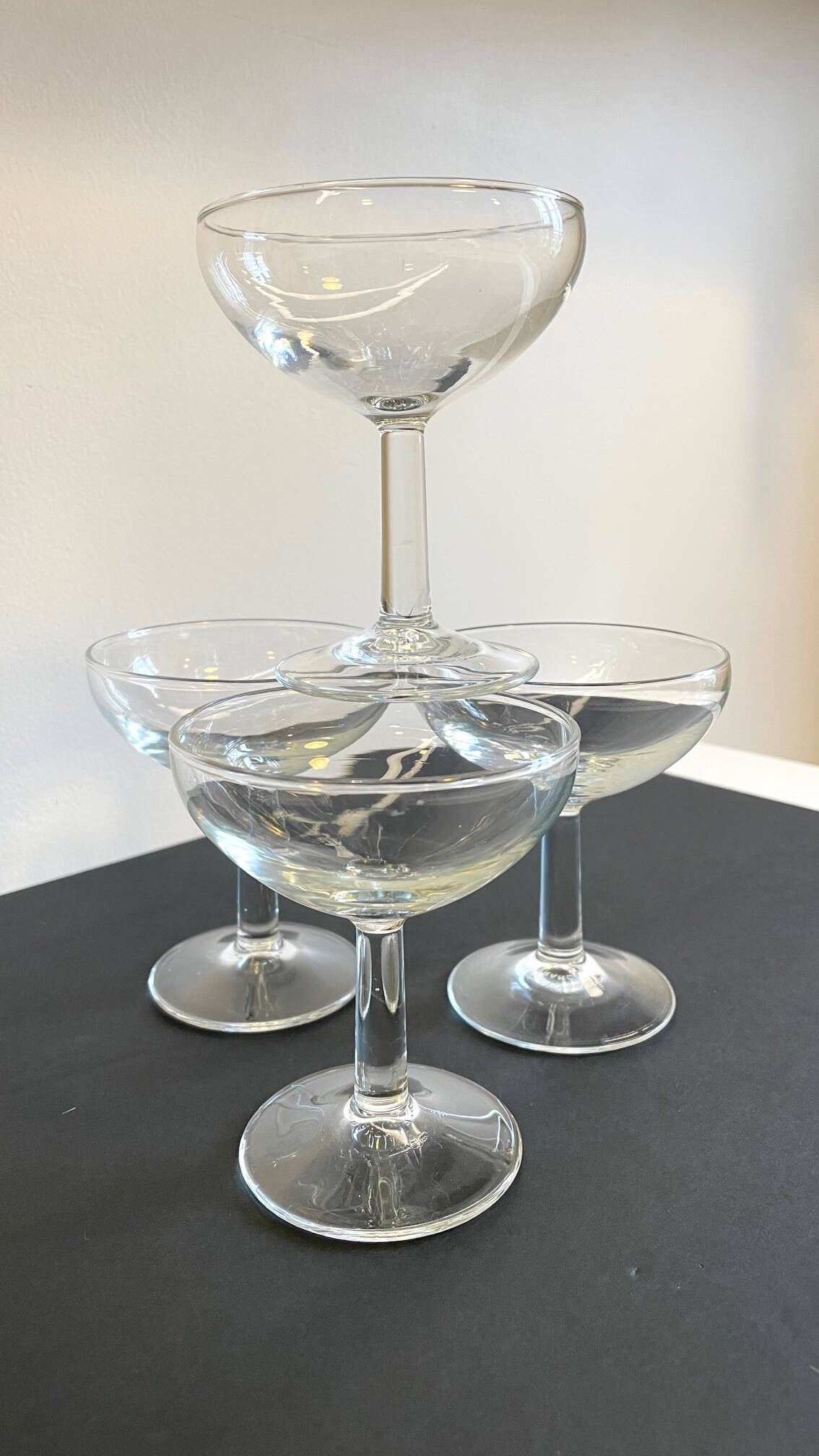 Duralex vintage champagne glasses