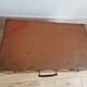 Old vintage military trunk orange metal