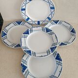 Set of 5 mismatched iron earth plates