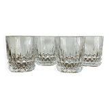 4 vintage whiskey glasses