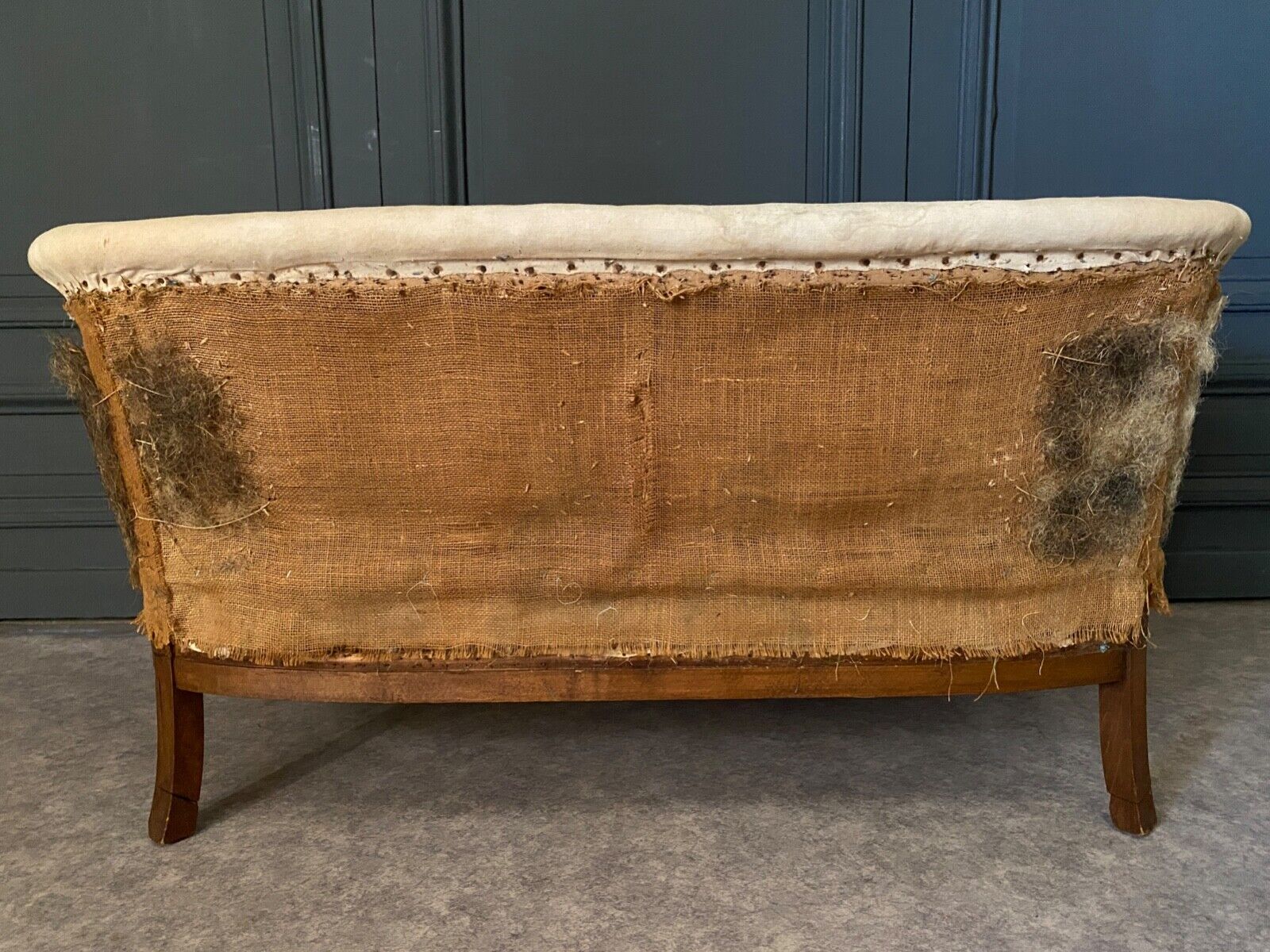 Sofa art deco 1930 geometric wood structure