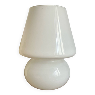 Lampe champignon en verre opalin