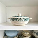 Digoin Sarreguemines tureen in enameled earthenware, “Versailles” service