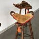 Vintage Brutalist Marbella stool by Sergio Rodrigues, 1970s