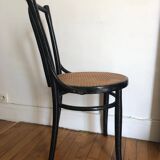 Bistro chair in wood and canework