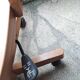 Adjustable office chair in light varnished wood from 1980. Chair sold individually.