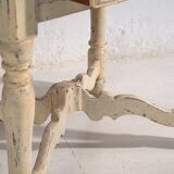Table ancienne en bois massif blanc (France, vers 1900)