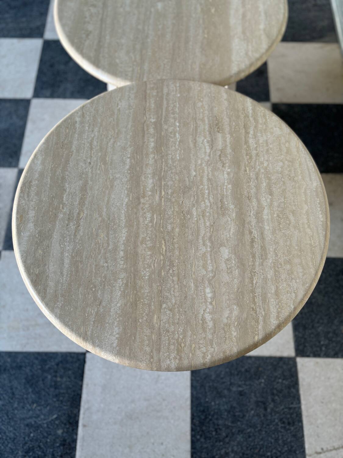 Italian travertine coffee table