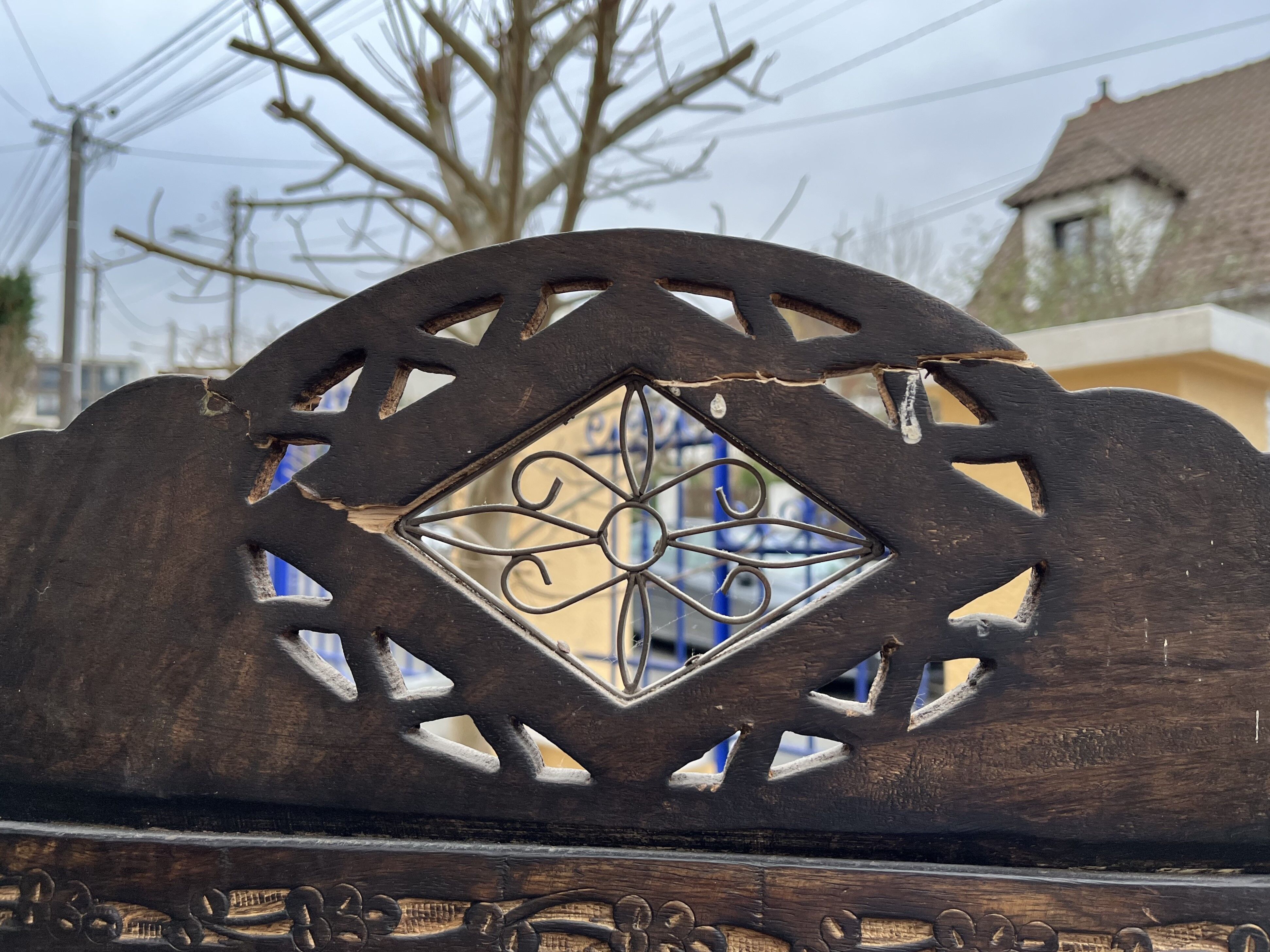 Old wooden screen