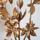 Lamppost by Hans Kogl, gold metal leaves, 70s