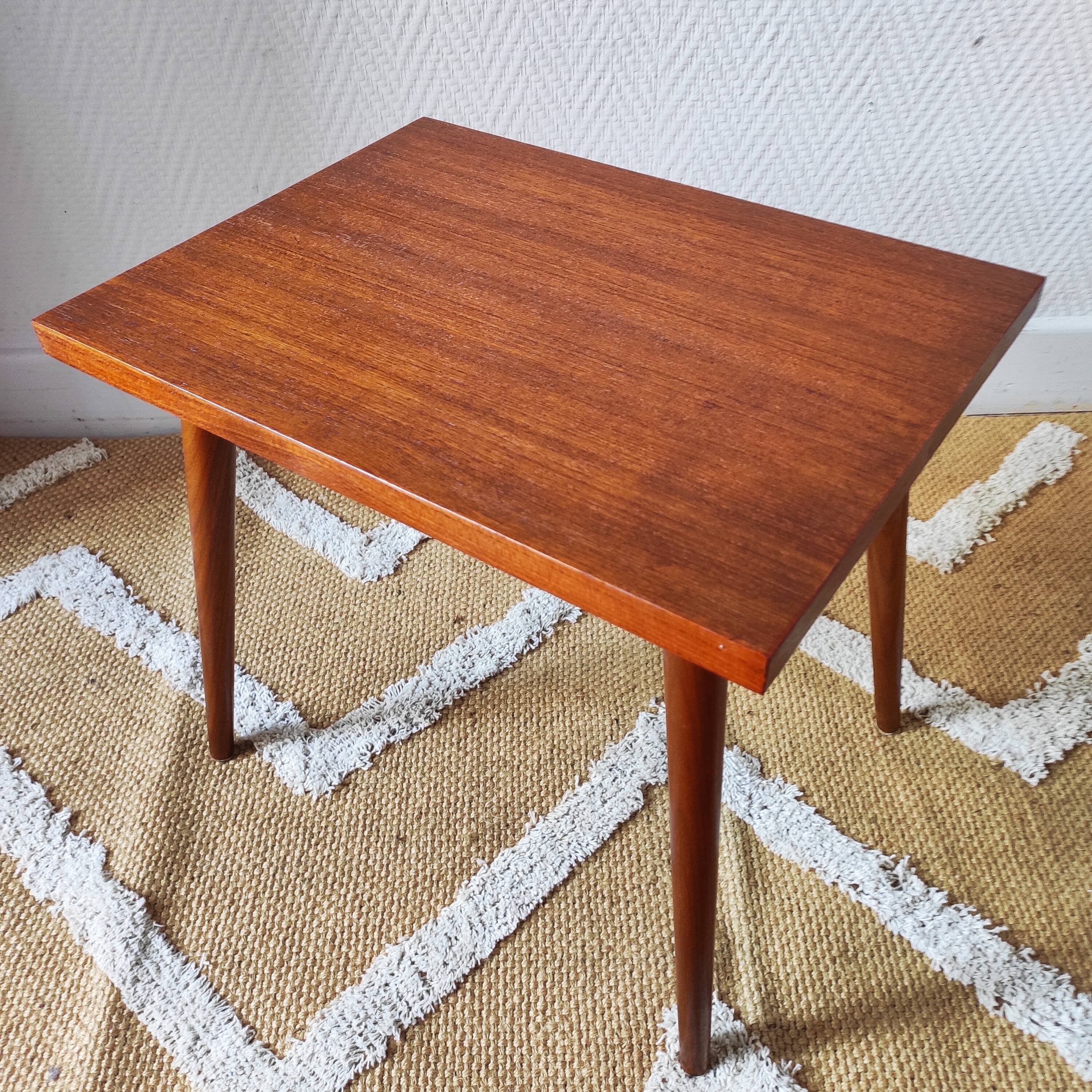 1950-60 Scandinavian style side table minimalist bedside table