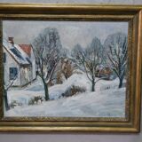 Albert krüger (1885-1965), scandinavian painting, 1930s , framed