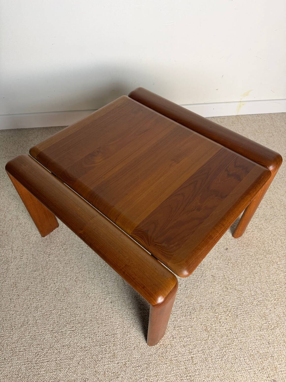 Square wooden coffee table