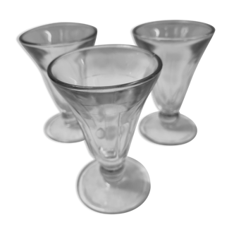 3 glasses bistrot from 1930