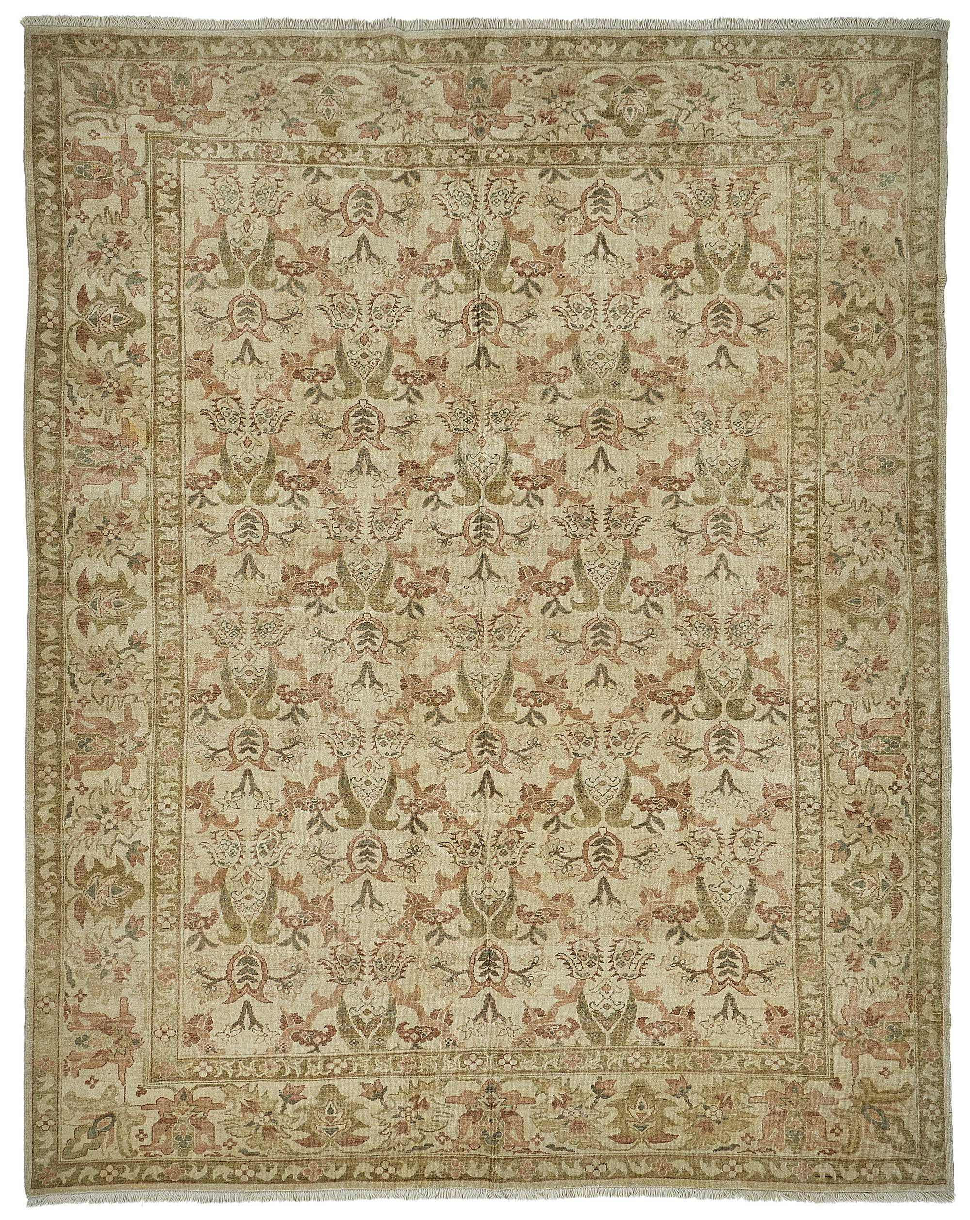Turkish Handknotted Wool Oushak Rug 285 cm x 357 cm