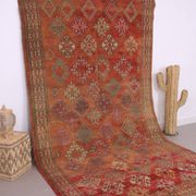 Vintage Moroccan Wool Rug 185 x 337 cm - Berber Handmade Rug - Bohemian Rug
