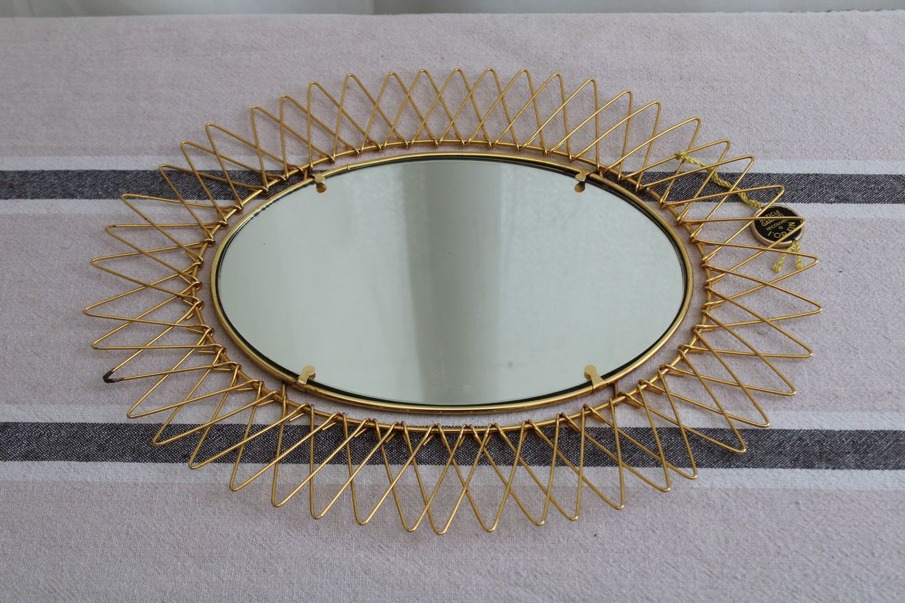 Gilded metal mirror
