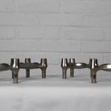 4 Chrome Candlesticks BMF Ditto Nagel, 1970s