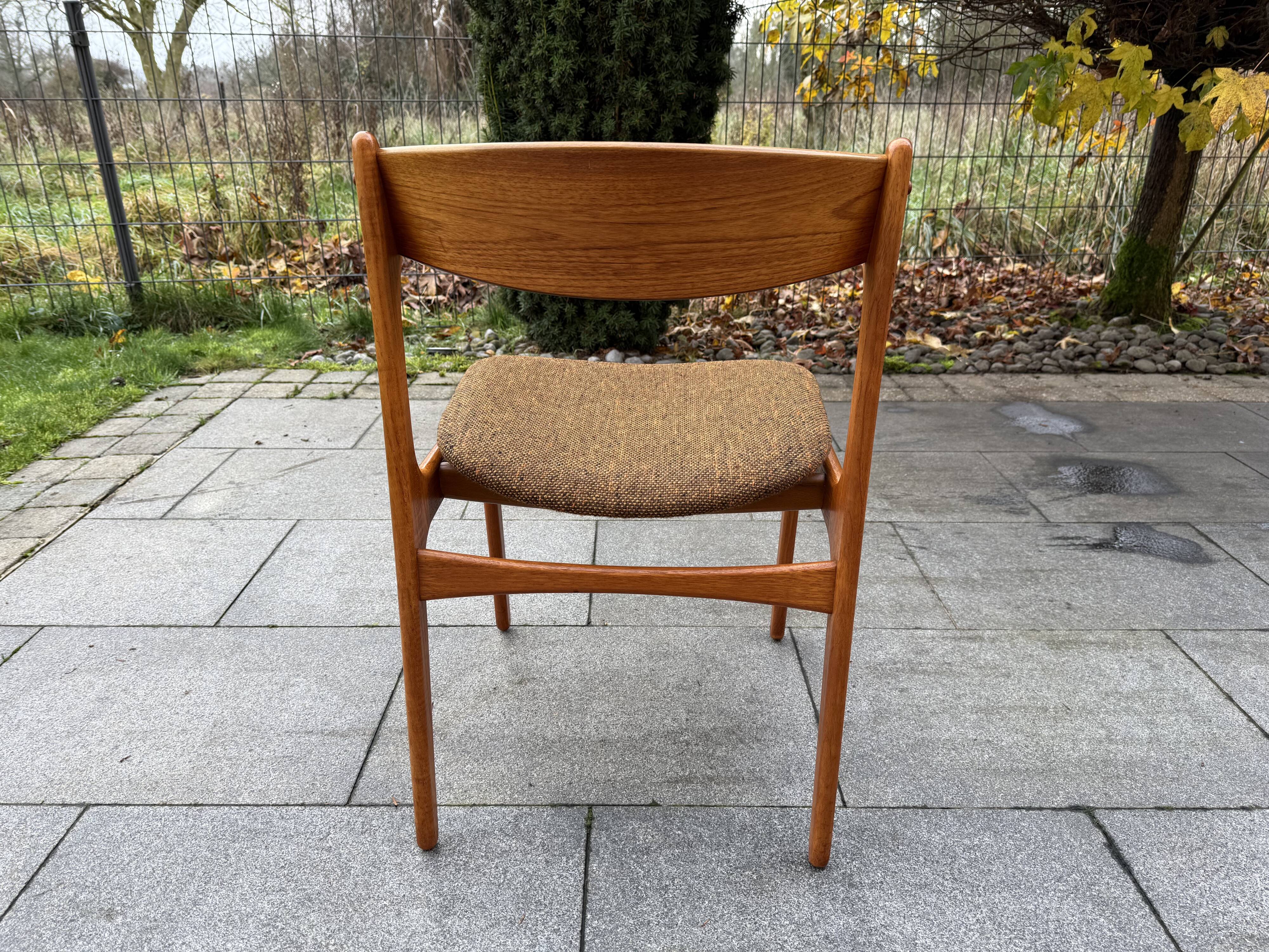 4 Scandinavian chairs by Erick Buch for Oddense, Denmark 1960