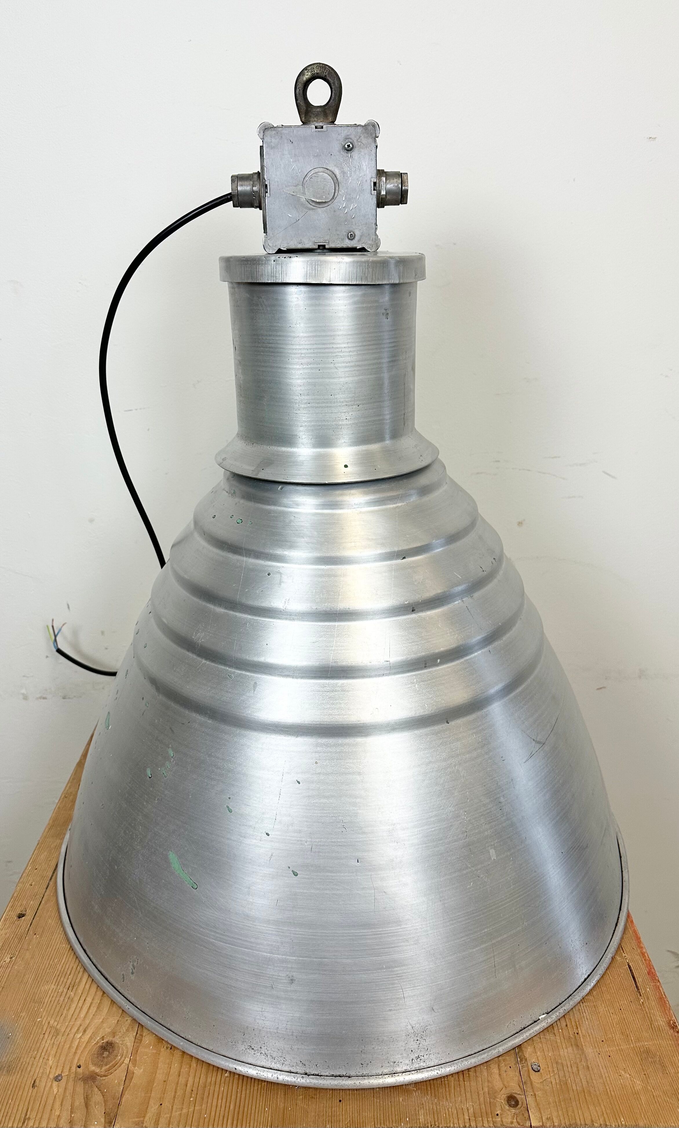 Large Industrial Aluminium Pendant Light from Elektrosvit, 1960s