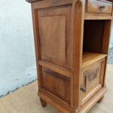 Bedside table wood and marble