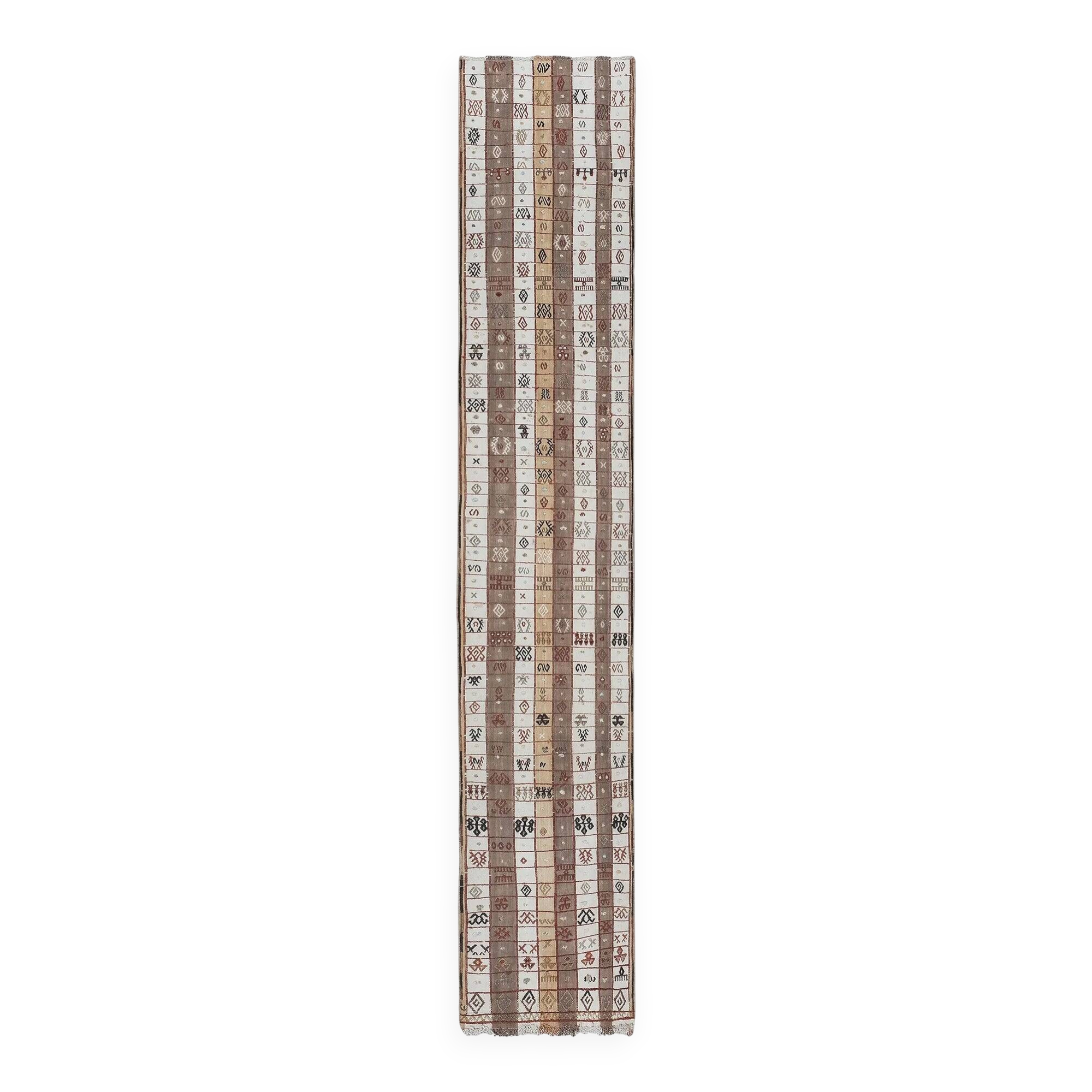 Vintage Turkish hallway rug 60x343 cm