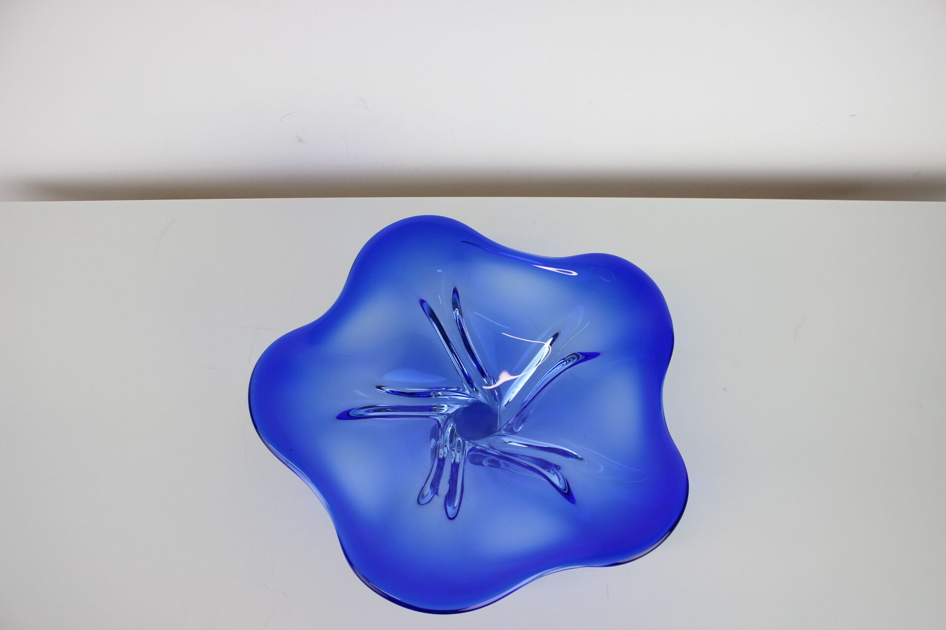 Czech art glass bowl by josef hospodka for chribska glassworks, 1960's