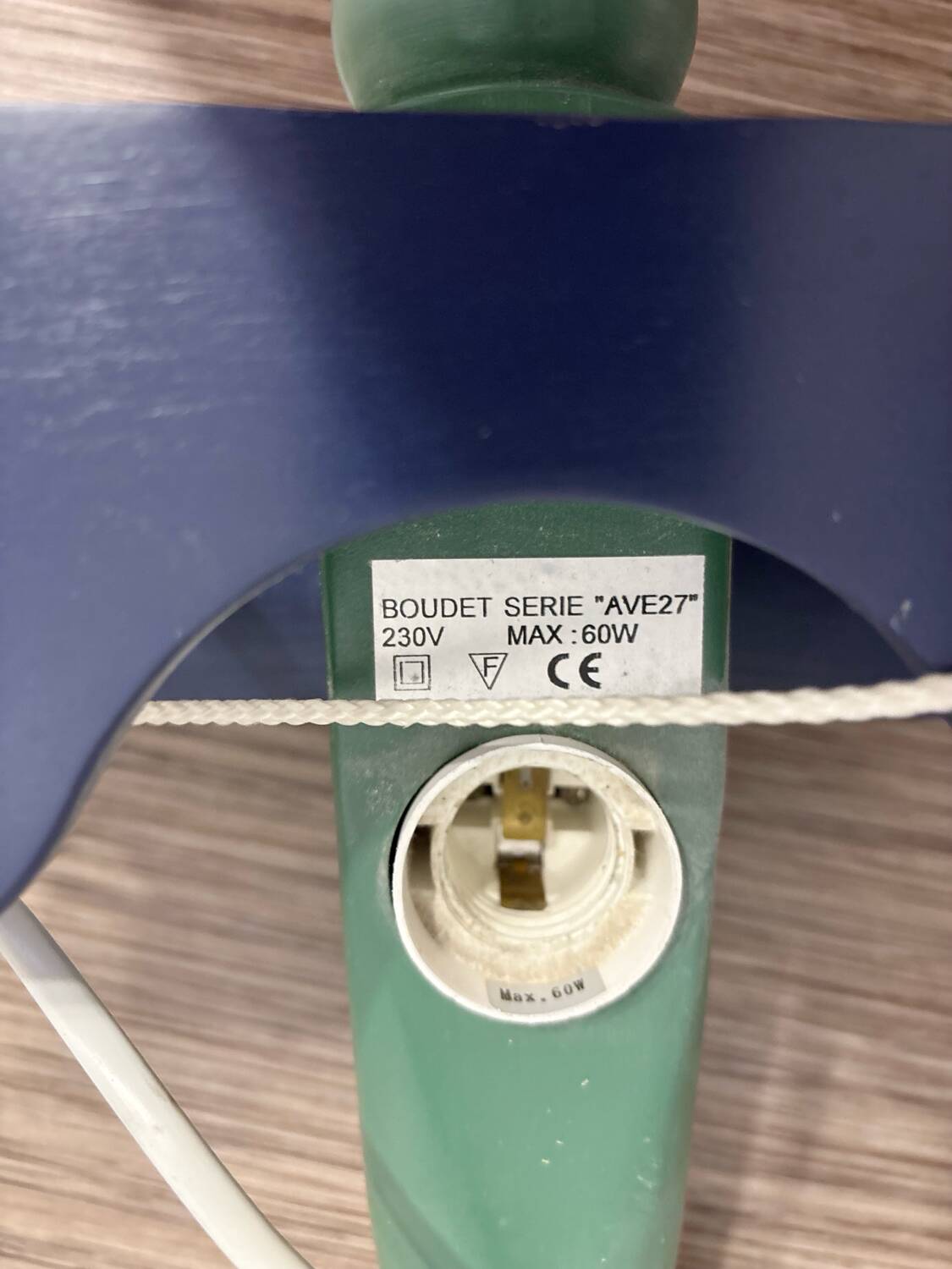 Vintage lighting chandelier BOUDET wooden airplane