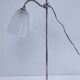 Art Deco lamp with chrome metal and opalescent glass.