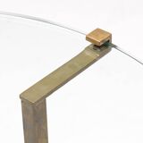 Side Table by Peter Ghyczy in Brass and Glass, Netherlands, 1970s