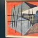 Original Swedish Abstract Oil on Panel – “Roofscape” – Signed – Vintage