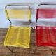 Series of 4 vintage chairs scoubidou of the 1950s