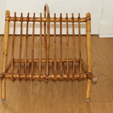 Rattan magazine holders