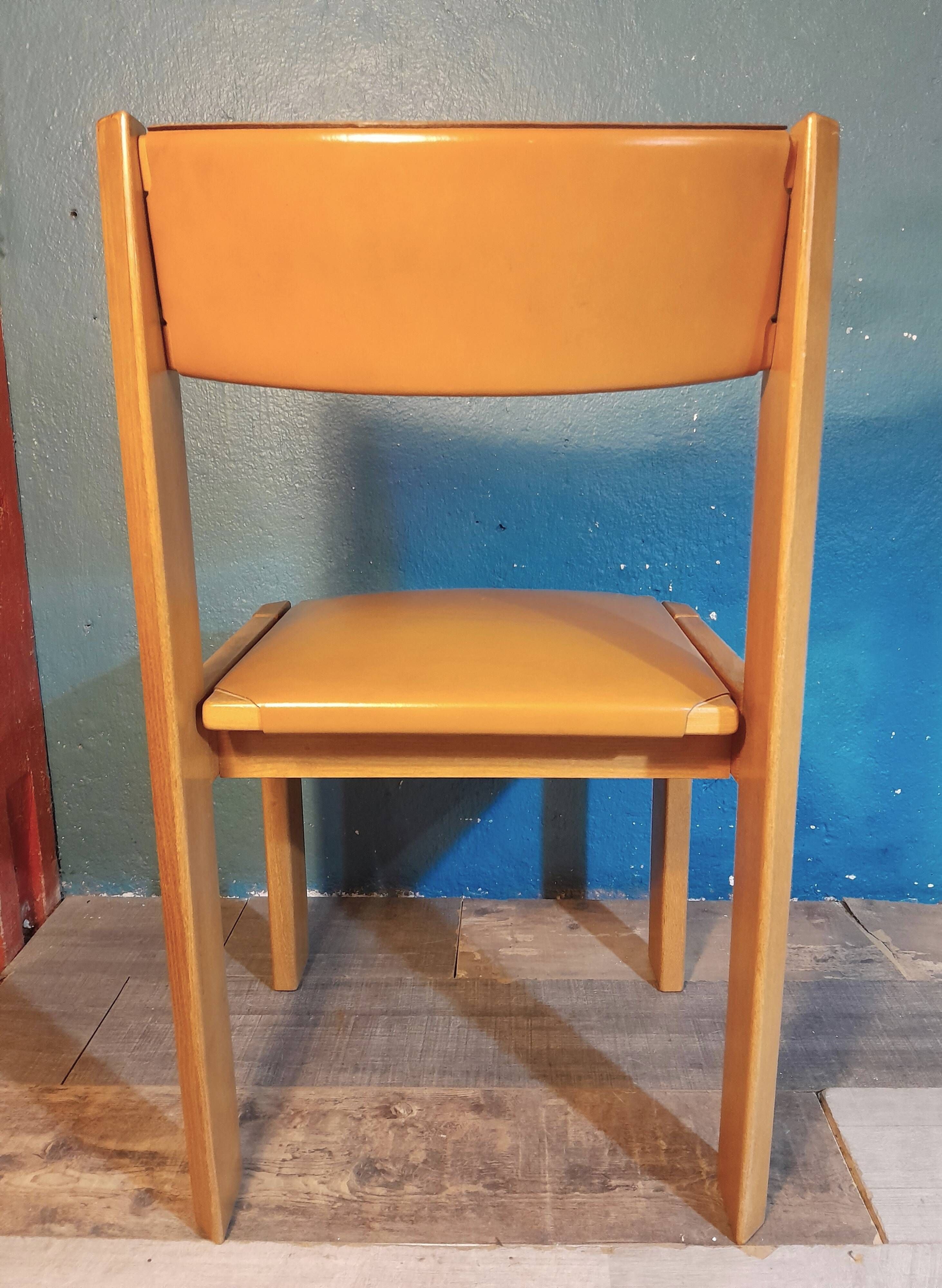 Table & chaises orme Gorgoni pour Roche & Bobois 1970s