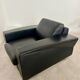 Lot 2 roche bobois designer leather armchairs 80s vintage custom aviator shape